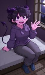 jellybean_(mcyt), jellybean_(youtube), 1girls, 5_fingers, bedroom_background