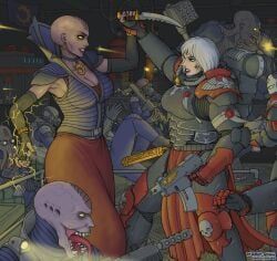 adepta_sororitas, genestealer, genestealer_magus, sister_of_battle, tyranid