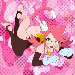 mad_mew_mew, pink_(deltarune), rule_34, kerotheklutz, abstract_background