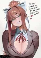 monika_(doki_doki_literature_club), doki_doki_literature_club, honkibooty, big_booty, big_breasts