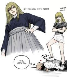 zenin_naoya, jujutsu_kaisen, 1girl, blonde_female, blonde_hair