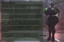 assaultron, crybabyfuta, anthro, anthro_only, bimbo_body