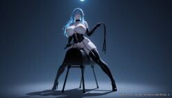 nyx_x, 1girl, bare_shoulders, bdsm, black_footwear