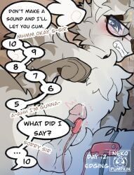 nekopumpkin, anthro, balls, blush, blush_lines