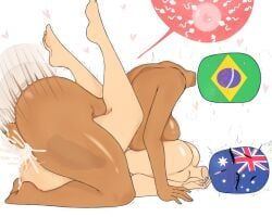 australia_(countryhumans), brazil_(countryhumans), countryhumans, countryhumans_girl, flawsy