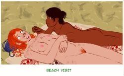 original_character, raiodeouro7, beach, brazilian, casual_nudity