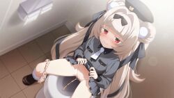 muv-luv, muv-luv_girls_garden, 1girl, blunt_bangs, blush