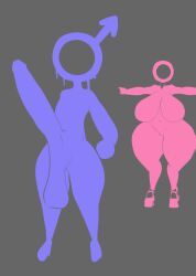 original_characters, warning_sign_person, 7ths1n, 1boy1girl, balls