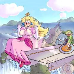link, princess_peach, young_link, mario_(series), nintendo