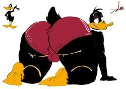 daffy_duck, looney_tunes, freeposers, 1boy, ass