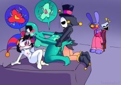 anti_groove, gangle_(the_amazing_digital_circus), jax_(the_amazing_digital_circus), pomni_(the_amazing_digital_circus), ribbit_(the_amazing_digital_circus)