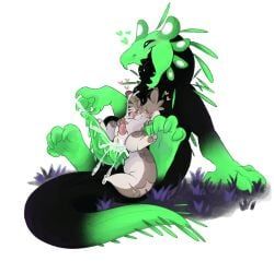 fan_character, green_lizard_(rain_world), lizard_(rain_world), slugcat, rain_world