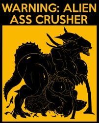 warning_sign_person, xenomorph, xenomorph_queen, alien_(franchise), trifuson