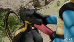 generation_4_pokemon, indoraptor, indoraptor_(furromantic), lucario, pokemon_(species)