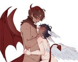 loveu, nin, angel, dark_skin, demon