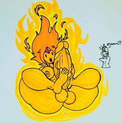 flame_princess, adventure_time, fionna_and_cake, nutboiart8008, big_ass