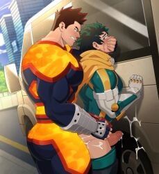 endeavor_(boku_no_hero_academia), endeavor_(my_hero_academia), enji_todoroki, izuku_midoriya, boku_no_hero_academia