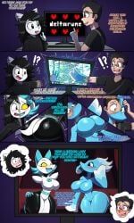 miss_mizzle_(deltarune), tasque_manager_(deltarune), deltarune, flybeeth, breast_expansion