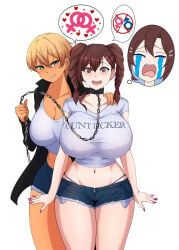 original_character, original, jethnoblast, 2girls, abs