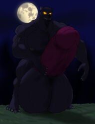 alythewolfcat, anthro, big_bottom_lip, boner, erection