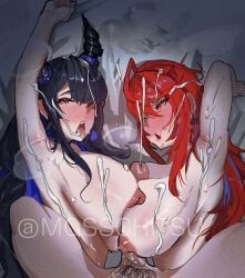 elizabeth_rose_bloodflame, nerissa_ravencroft, hololive, hololive_english, hololive_english_-advent-