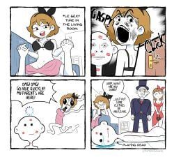 derpina, rage_comics, taterdouce, bite_mark, black_bra