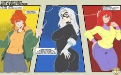 black_cat_(marvel), black_cat_(spider-man:_the_animated_series), felicia_hardy, jean_grey, mary_jane_watson_(spider-man:_the_animated_series)