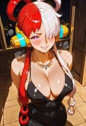 uta_(one_piece), one_piece, solveigai, 1girls, bicolored_hair