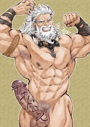 another_eden, 41raco, 1boy, abs, arm_hair