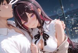 azki_(hololive), hololive, kermixx, 1boy, 1girl