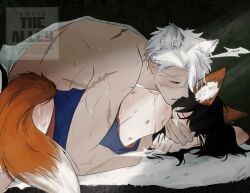 sanemi_shinazugawa, tomioka_giyuu, kimetsu_no_yaiba, bite_mark, gay_sex