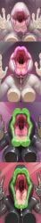 tmis, big_breasts, big_lips, big_lips_no_eyes, green_lipstick