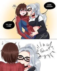 black_cat_(insomniac), black_cat_(marvel), felicia_hardy, peter_parker, petra_parker