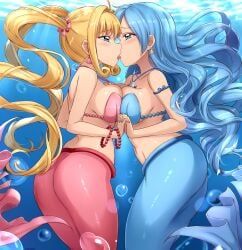 hanon_hosho, lucia_nanami, mermaid_melody_pichi_pichi_pitch, skywalker0610, 2girls