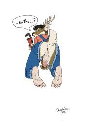 bartek22, anthro, antlers, anus, ass