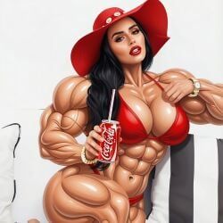 abigail_ratchford, coca-cola, abdominals, belly_button, biceps