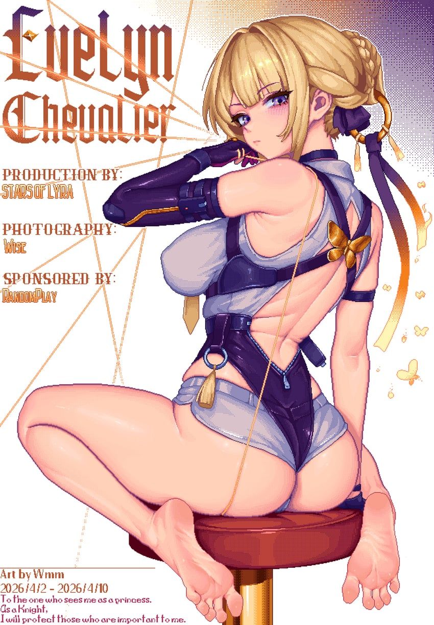 evelyn_chevalier, zenless_zone_zero, wmmzkl, blonde_female, blonde_hair