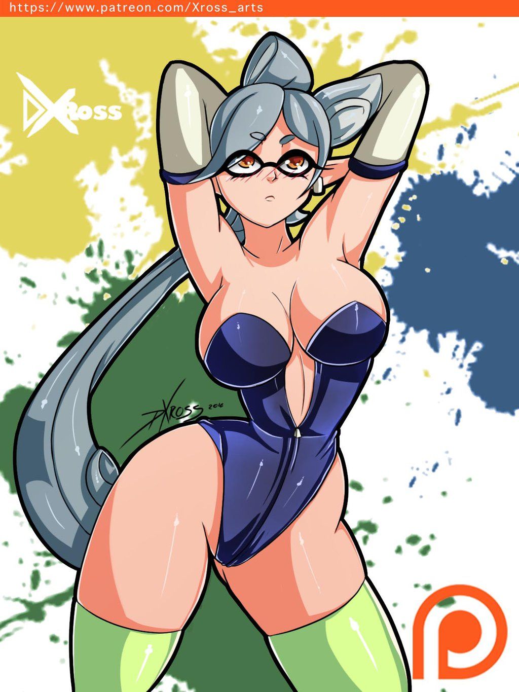 marie_(splatoon), splatoon, splatoon_(series), banging_body, curvy