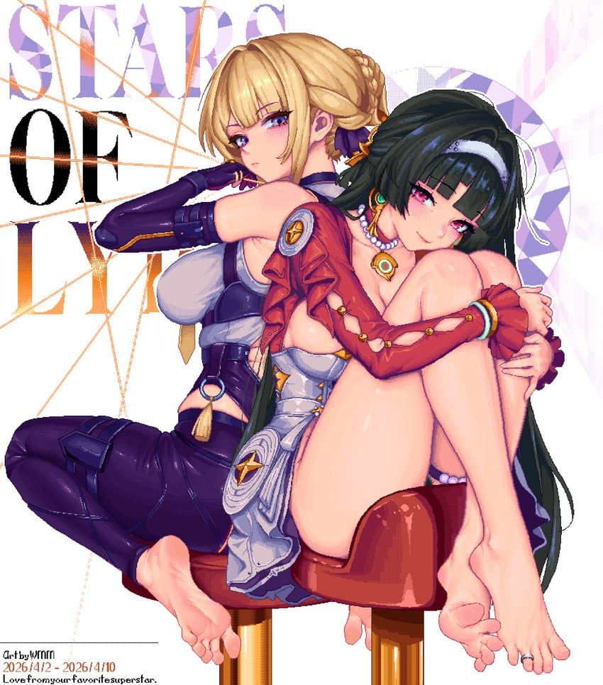 astra_yao, evelyn_chevalier, zenless_zone_zero, wmmzkl, 2girls