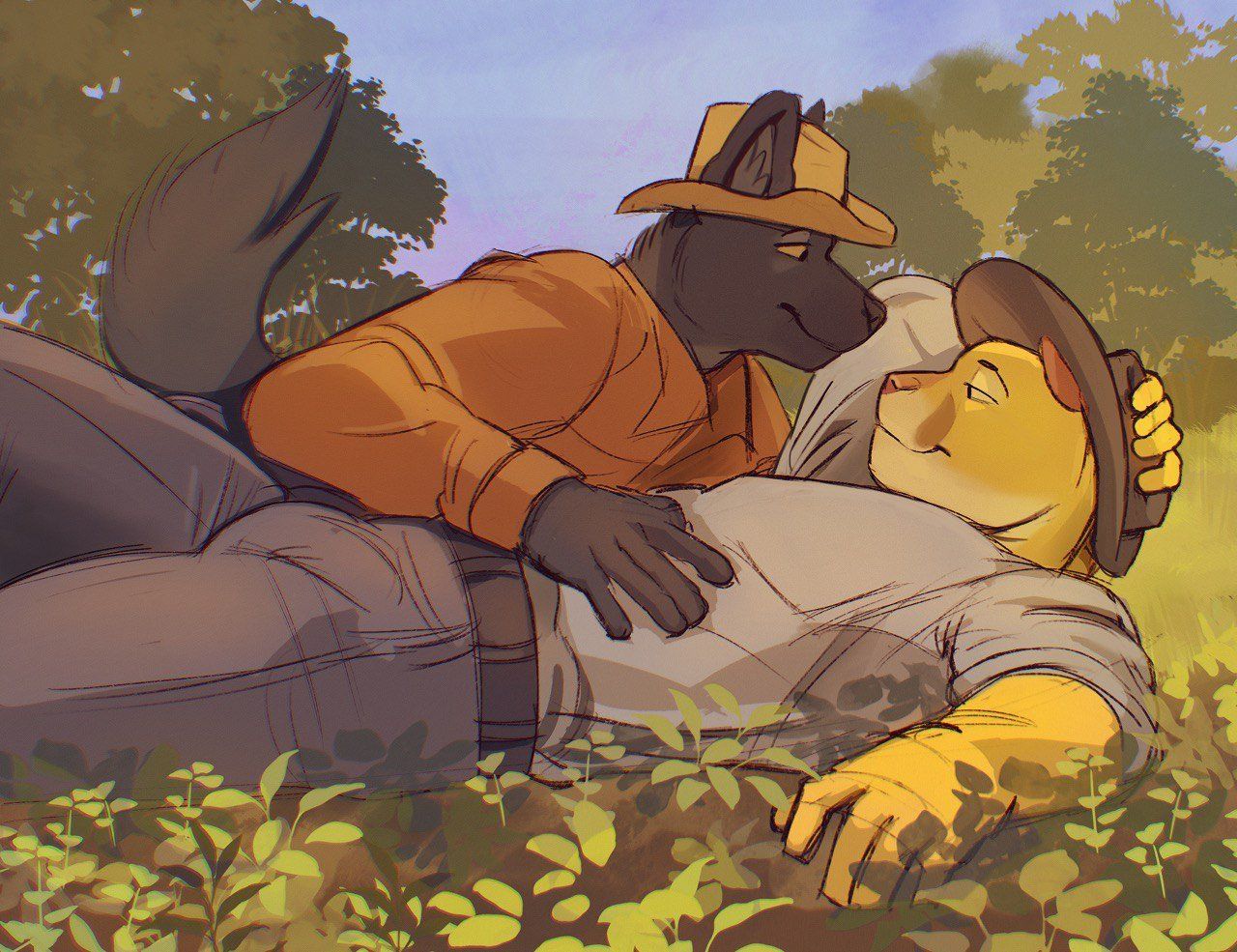 gol1ath, affectionate, anthro, barazoku, bedroom_eyes
