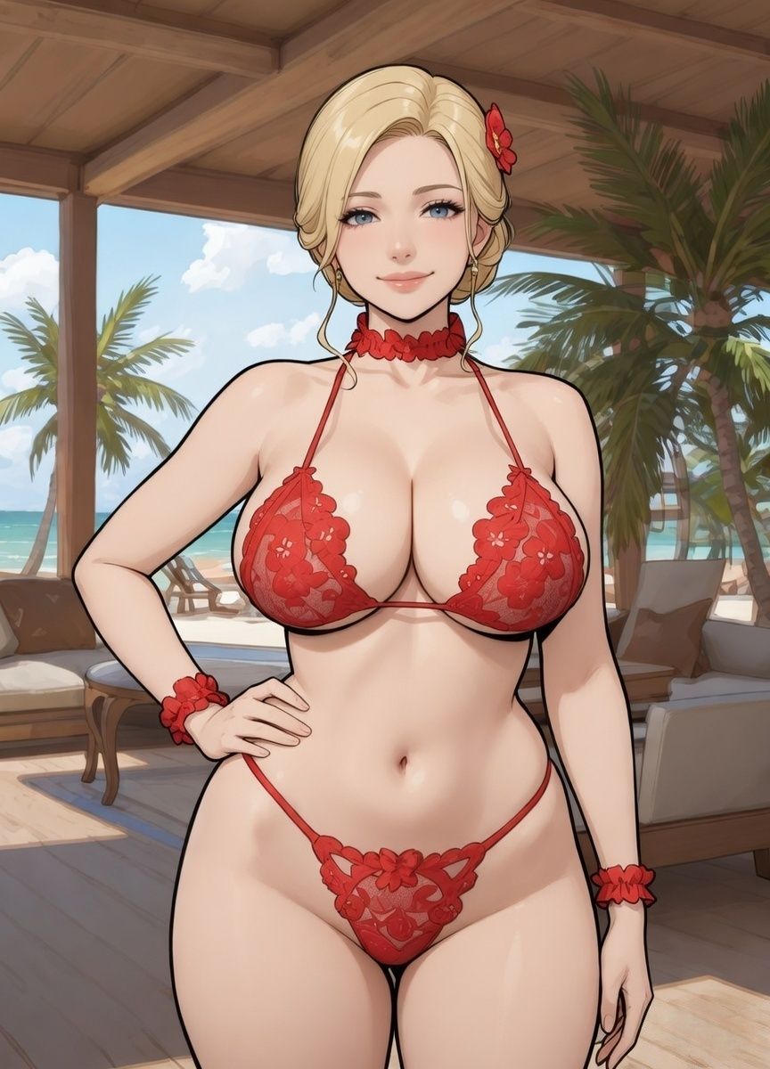 rgomez007, 1girls, beach, belly_button, bikini