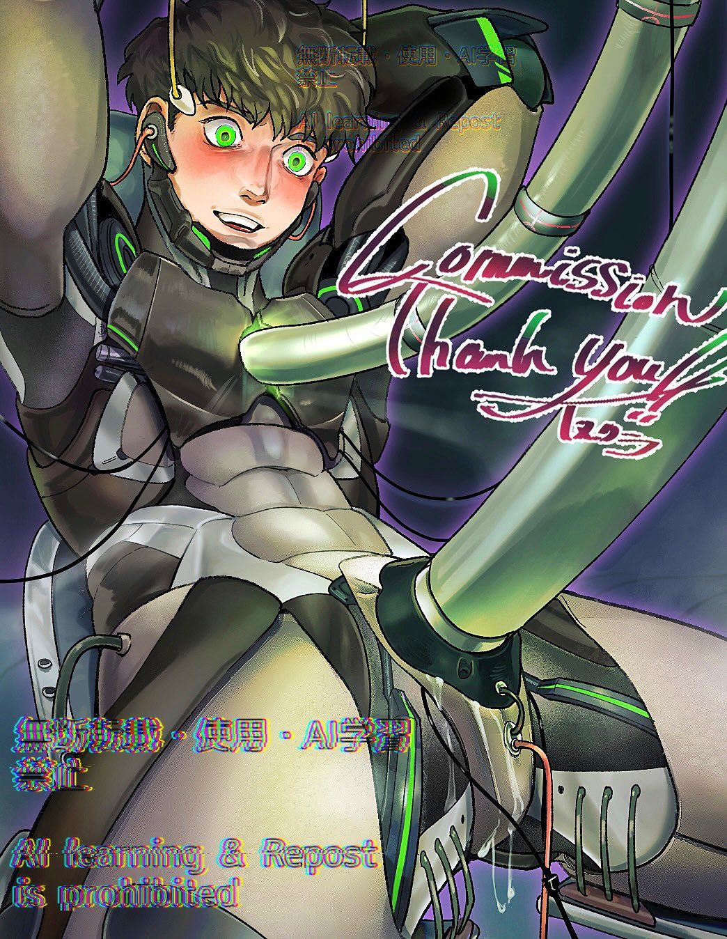 original, 1boy, android, armor, blush