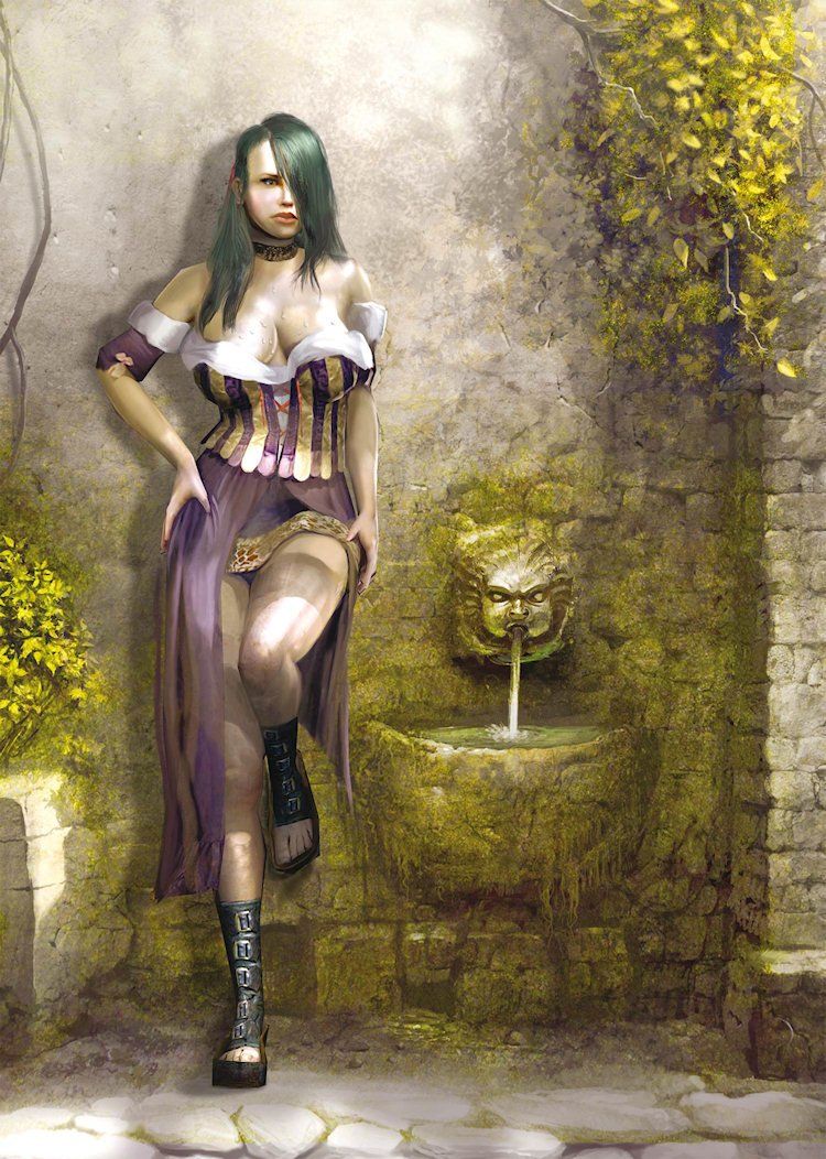 the_witcher, the_witcher_(series), the_witcher_1, big_breasts, black_hair