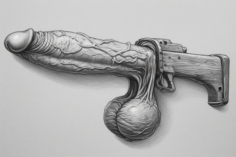 cock, dick, gun, inanimate, inanimate_object