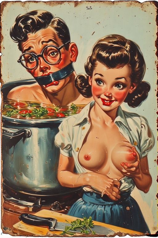 cooking_mama, boiled_alive, brunette, brunette-haired_female, brunette_hair