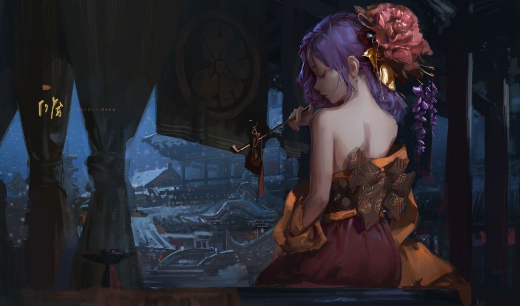 hieda_no_akyuu, touhou, diao_(nrays), alternate_color, alternate_costume
