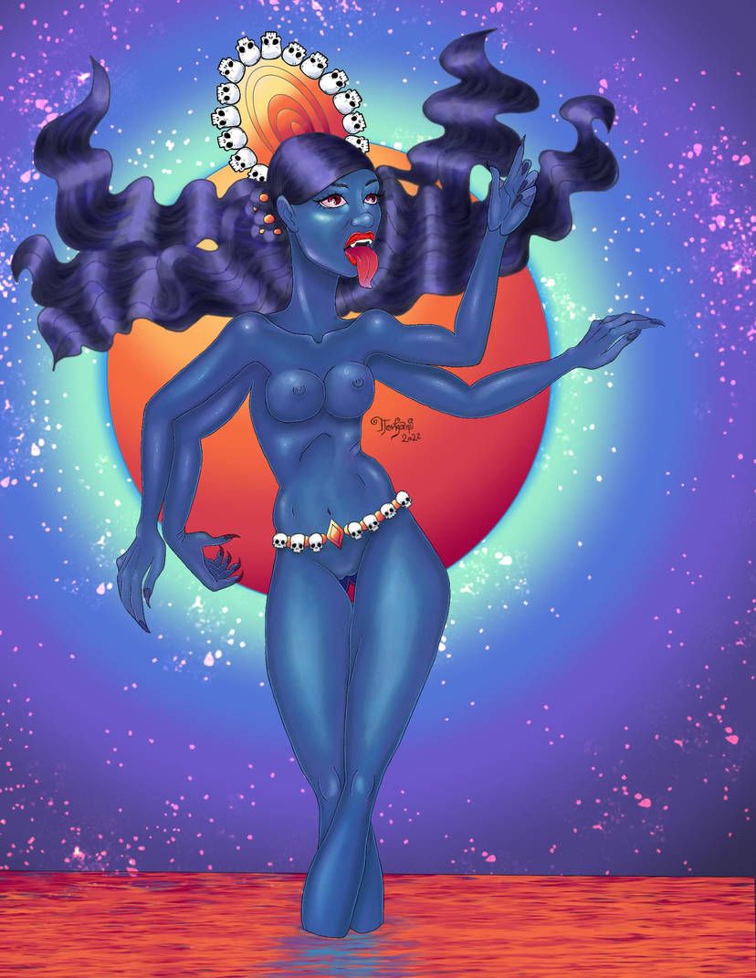 kali, kali_ma_(hinduism), hindu_mythology, 1girl, beauty