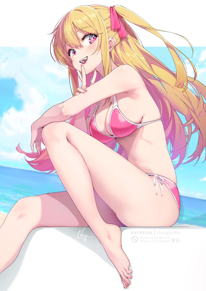 hoshino_ruby, oshi_no_ko, hong_(white_spider), 1girls, ass