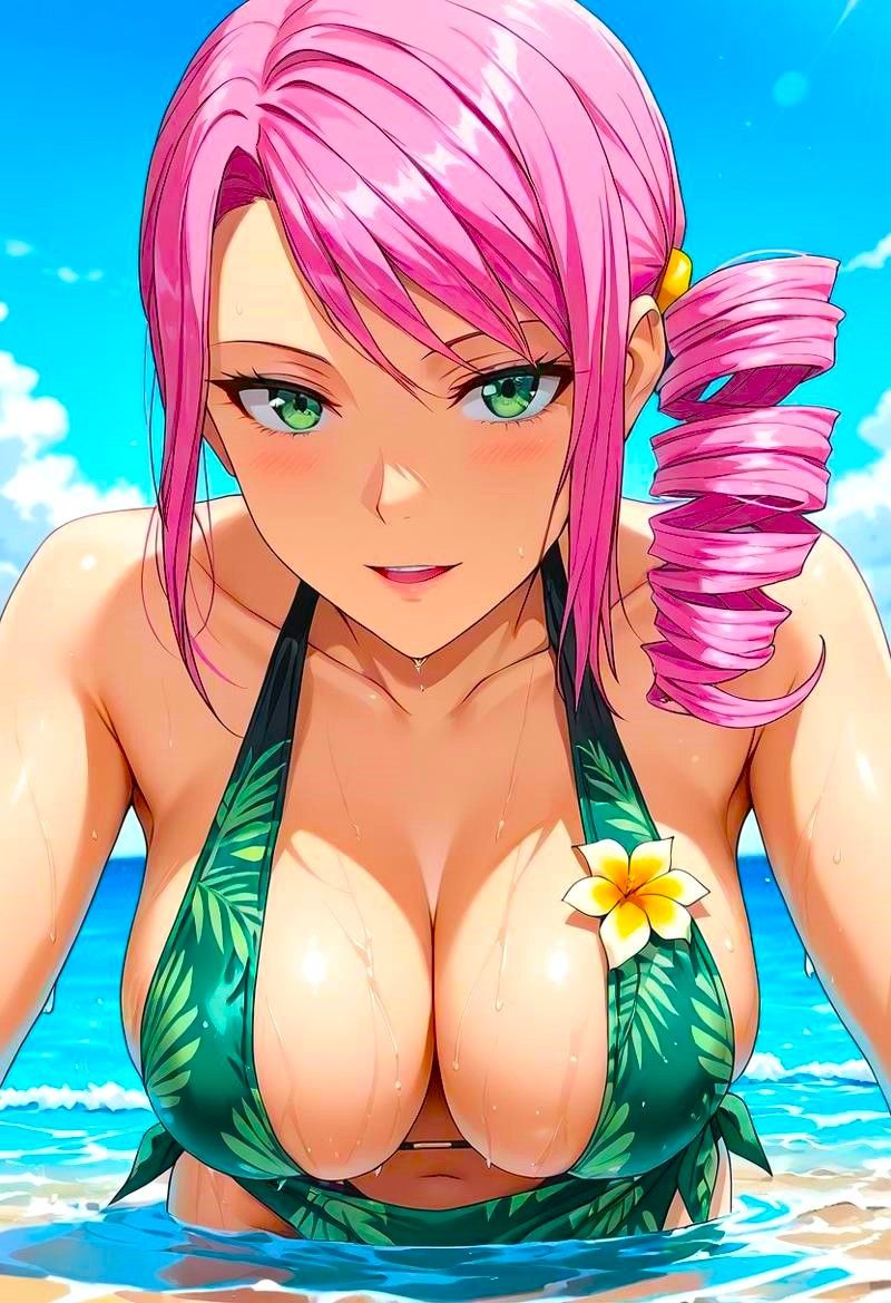 tenchi_muyo!, toongenai, 1girls, anime_girl, beach