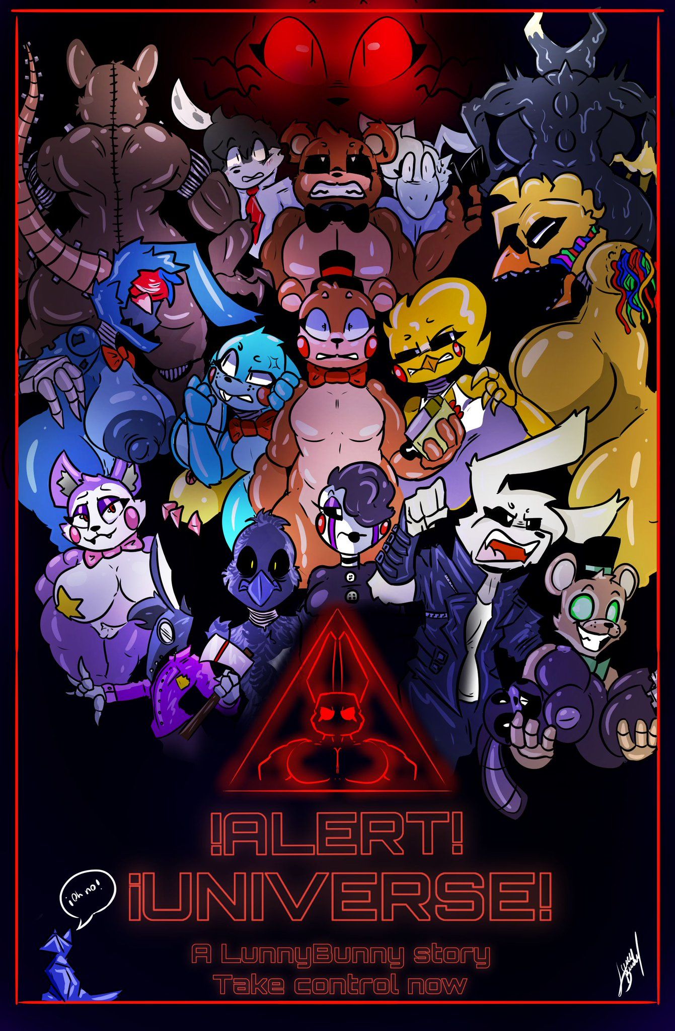 bendy_the_dancing_demon, bunoo_(thadeef3), cindy_(fnac), ink_bendy, lunny_(lunnybunny)